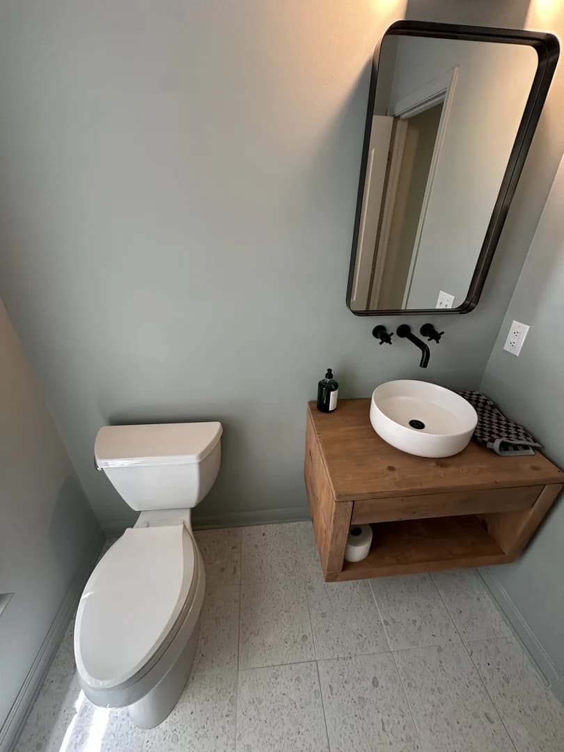 Powder Room Renovation — Apex, NC — after completion